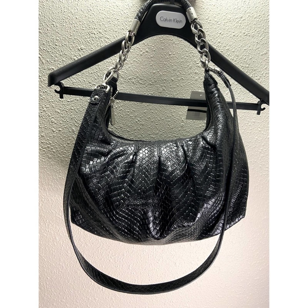 Authentic Michael Kors Black Python Leather Bag - image 3